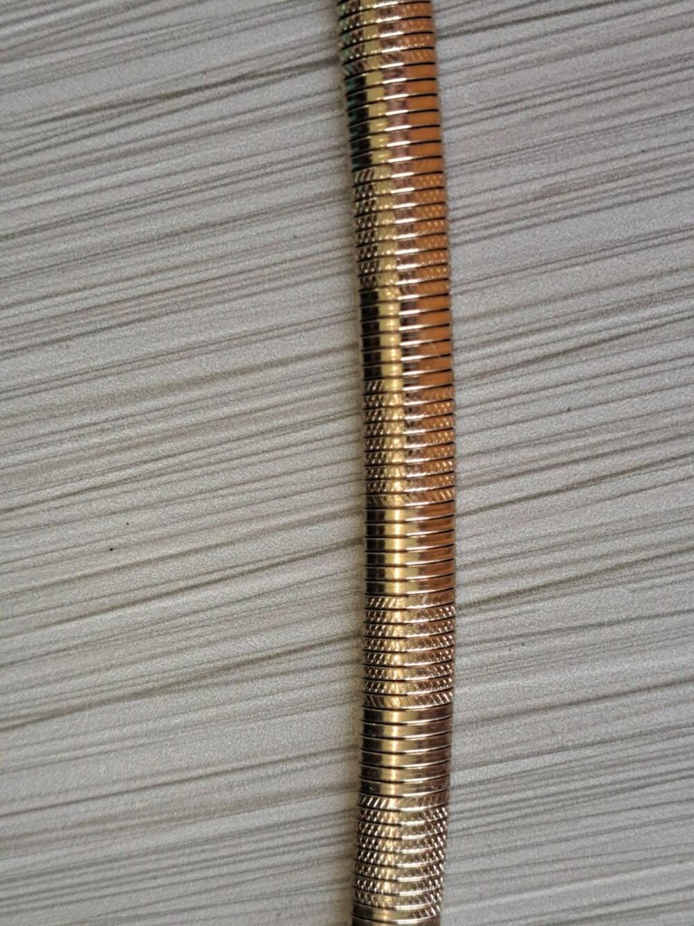 Vtg 80's Snake Belt Metal Stretchy Belt Gold 2 Tone Women's Adjustable - Picture 3 of 9